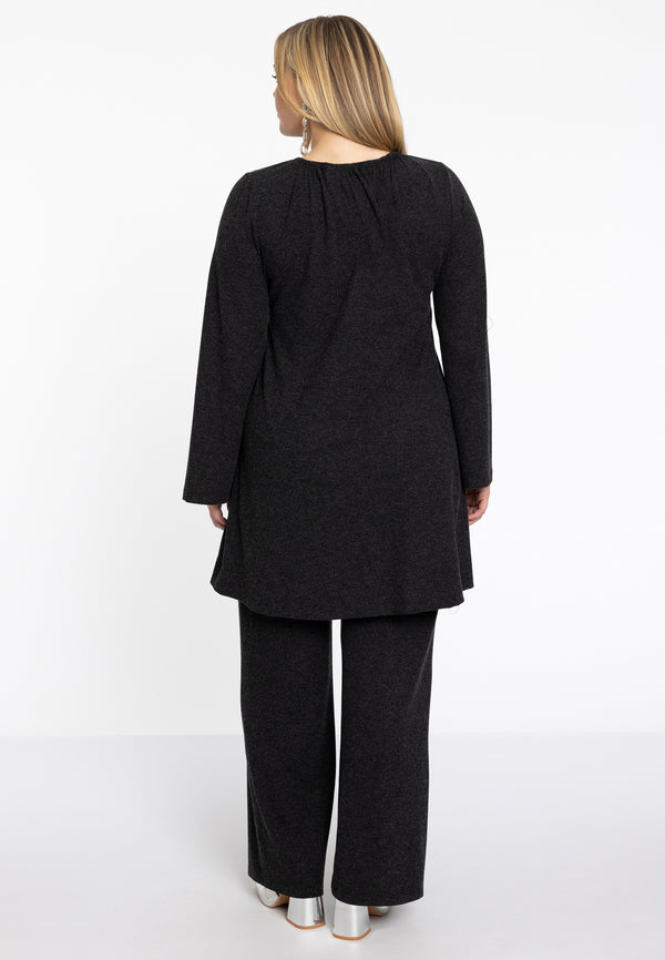 Yoek Tuniek Wide Bottom MELANGE - Grijs