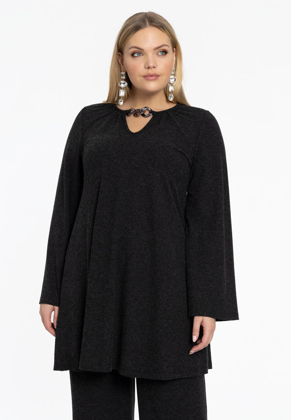 yoek Tuniek wide bottom MELANGE - Grijs