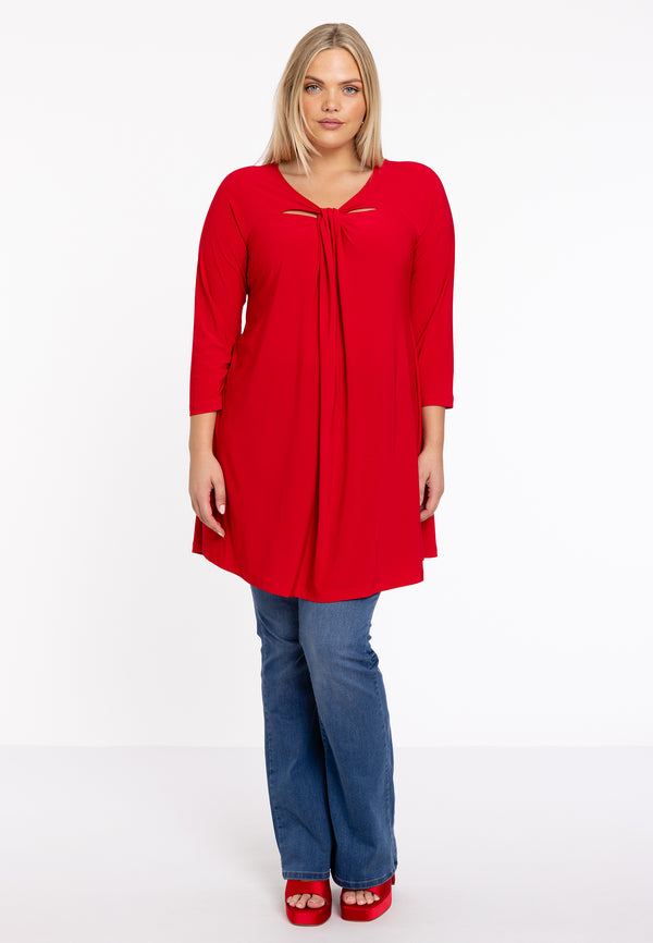 Yoek Tuniek Wide Bottom Met Halsdetail DOLCE - Rood