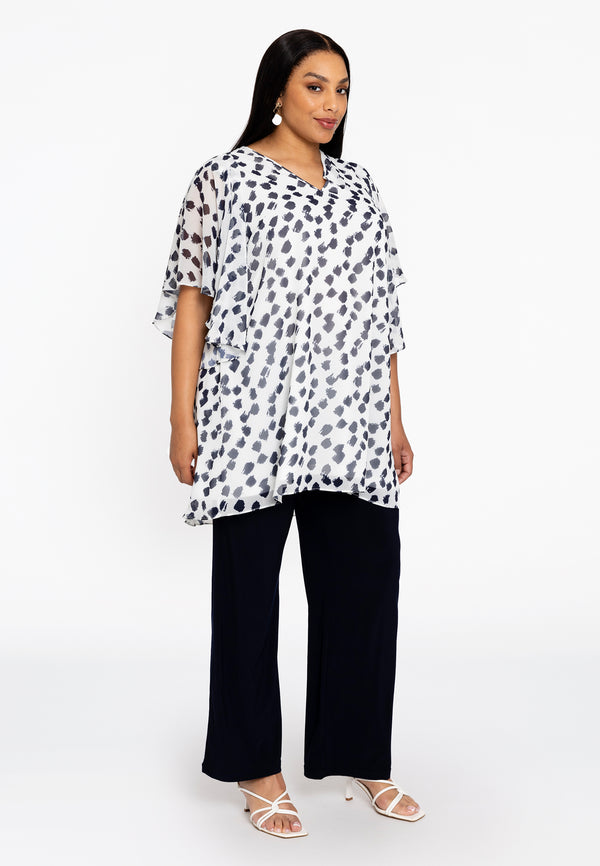 Yoek Tuniek Wide Bottom PEGGY - Ecru