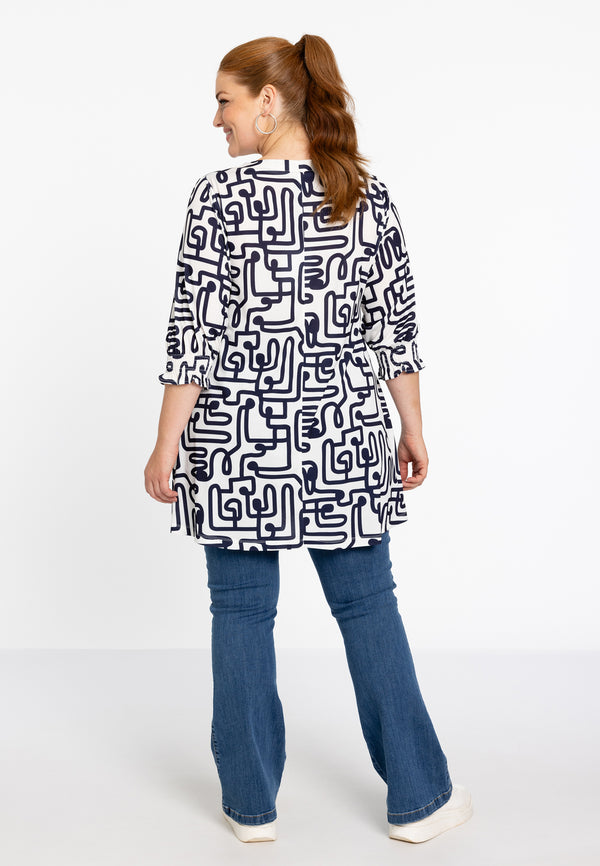 Yoek Tuniek Wide Bottom Ziptape MAZE - Wit