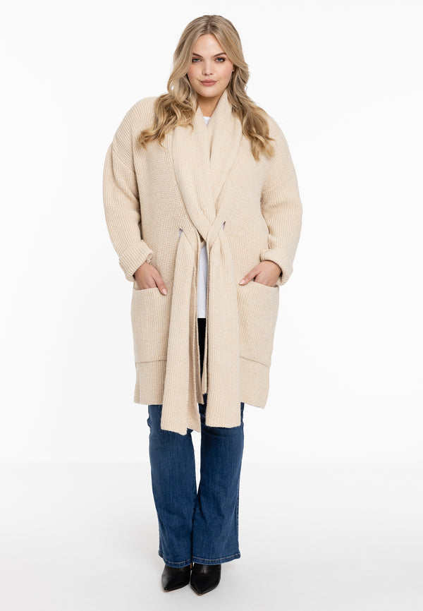 Yoek Vest Met Shawlkraag - Ecru