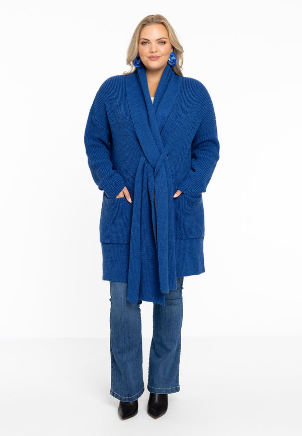 Yoek Vest Met Shawlkraag - Indigo