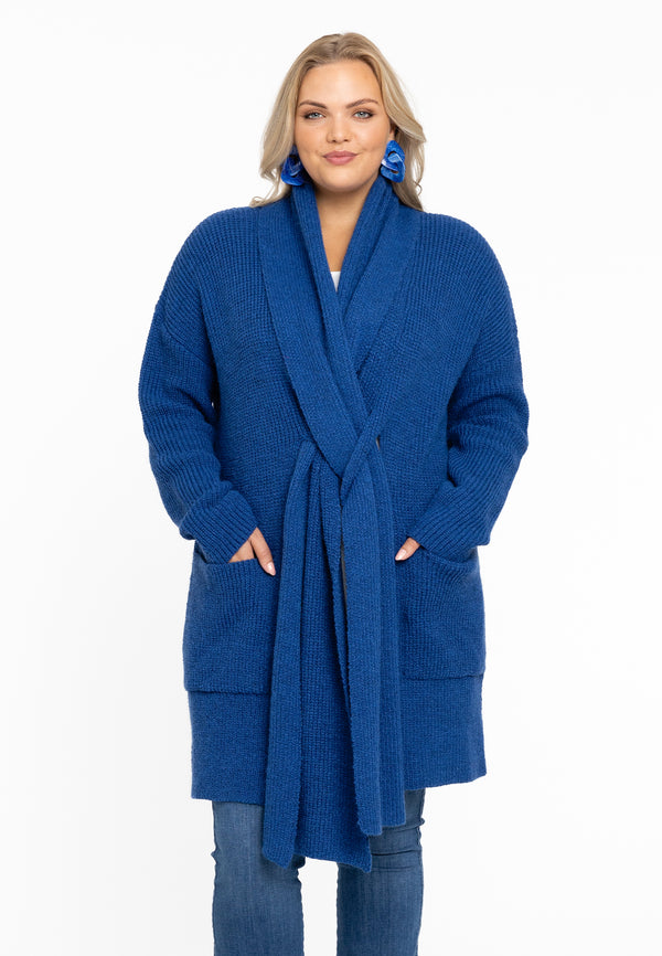 yoek Vest met shawlkraag - Indigo