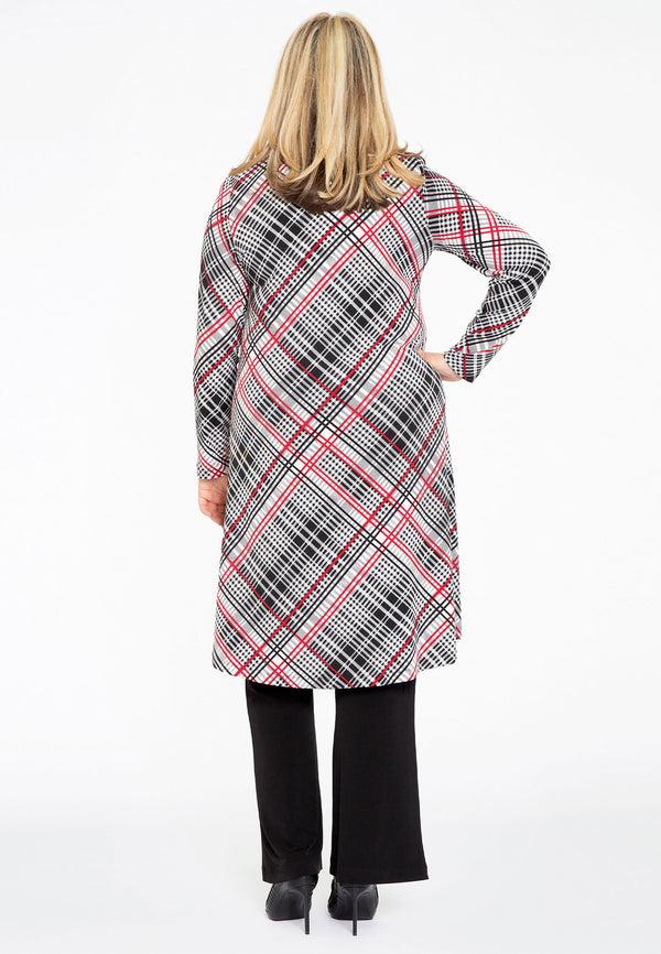 Yoek Vest Wide Bottom CHECK - Zwart