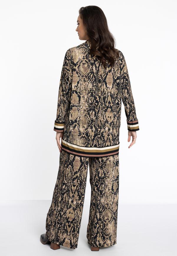 Yoek Wijde Broek BOA - Bruin