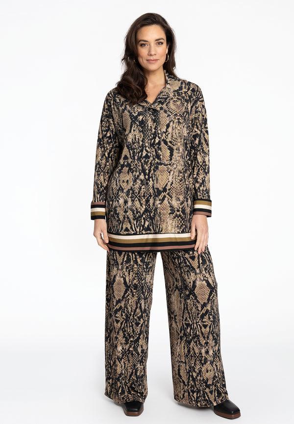 yoek Wijde broek BOA - Bruin