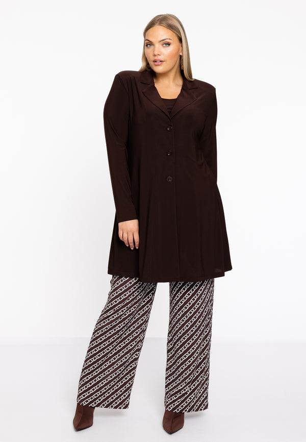 yoek Wijde broek CATENA - Bruin