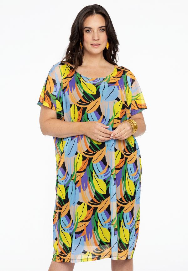 yoek Wijde jurk FESTIVAL - Zwart