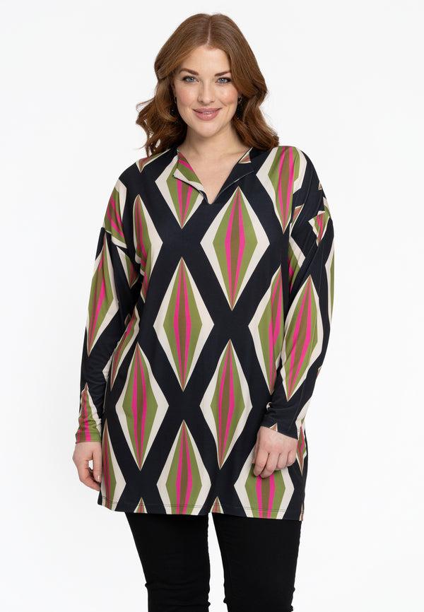 yoek Wijde tuniek PASTILLE - Zwart