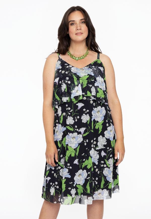 yoek Zomerjurk DAISIES - Blauw