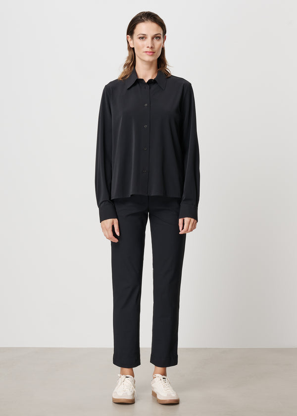 zenggi AVON BOXY RIB SHIRT BLACK