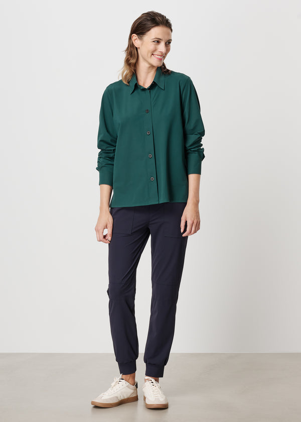 zenggi AVON BOXY SHIRT PINE GREEN