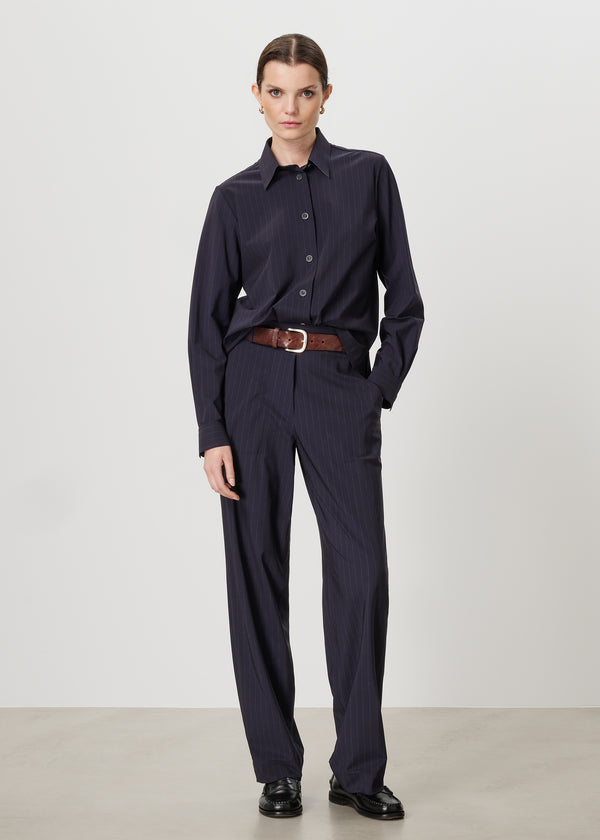 zenggi AVON PRINTED BOXY SHIRT INK BLUE