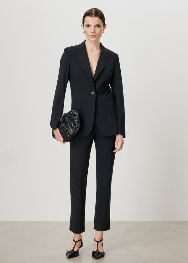 zenggi BRUSHED BASIC PANTS BLACK