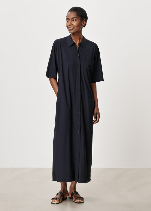 zenggi CAM SHIRT DRESS BLACK