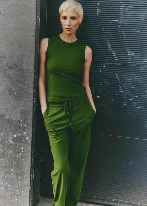 Zenggi CASUAL DRAWSTRING PANTS MOSS