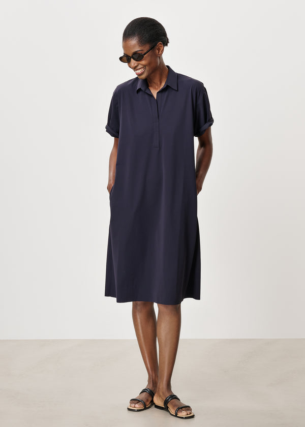 zenggi CHESTER POLO DRESS | INK BLUE