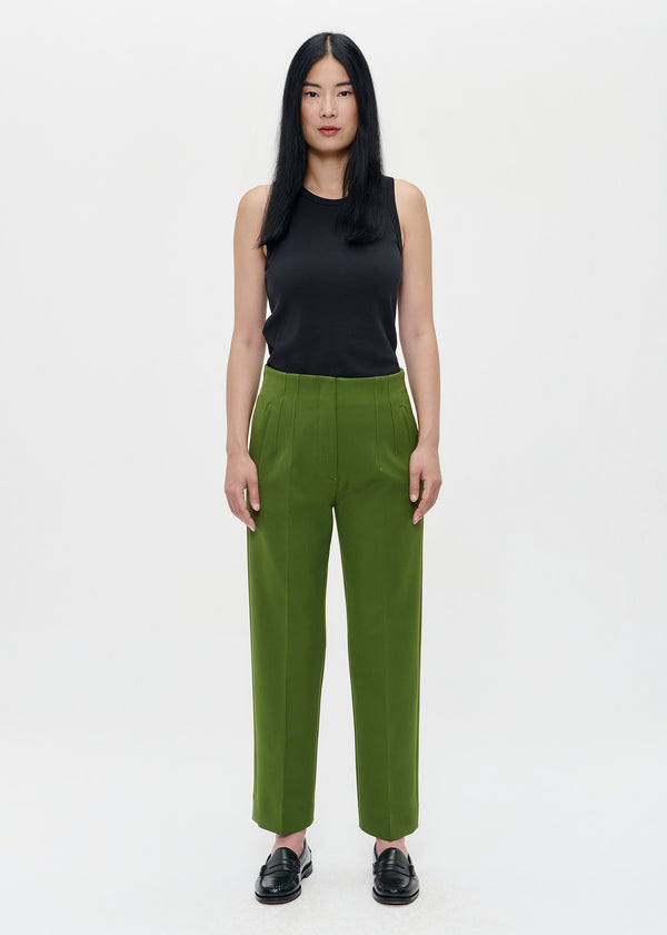 zenggi COMPACT STRETCH COLETTE-2 PANTS HERB GREEN