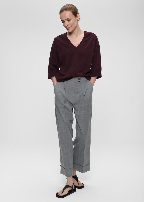 zenggi COOL WOOL DELOS PANTS LIGHT GREY MELANGE