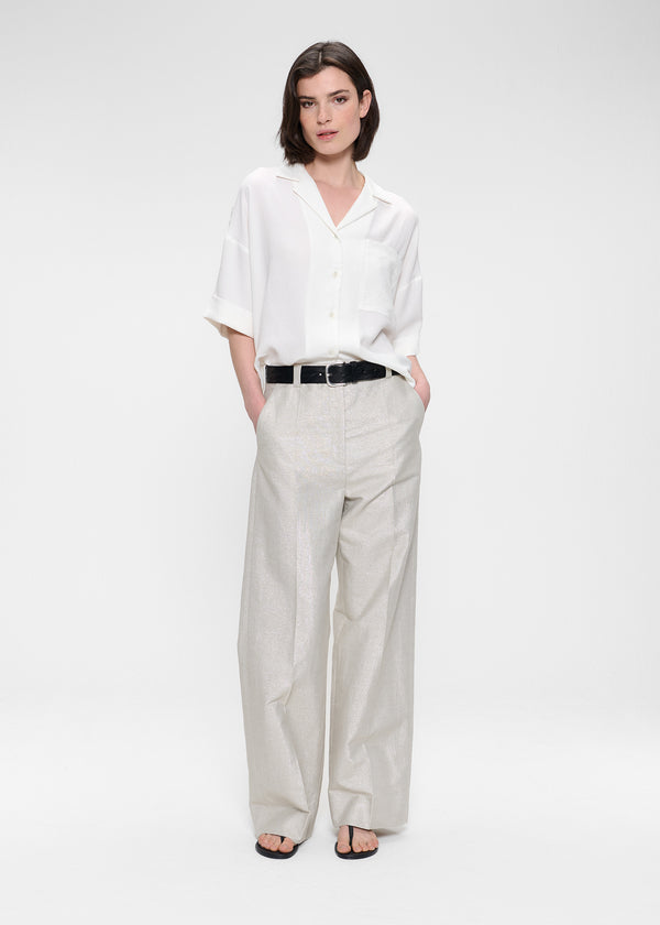 zenggi COTTON LINEN KAY PANTS CHALK