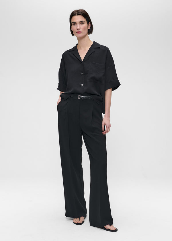 zenggi FLUID CRÊPE SHIRT BLACK