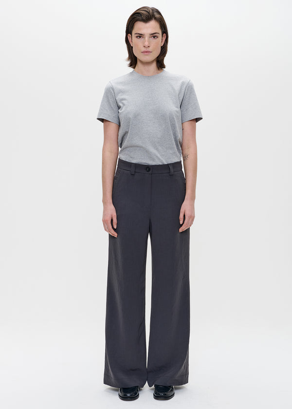 zenggi JAPANESE CRÊPE MICKY WIDE LEG PANTS GREY