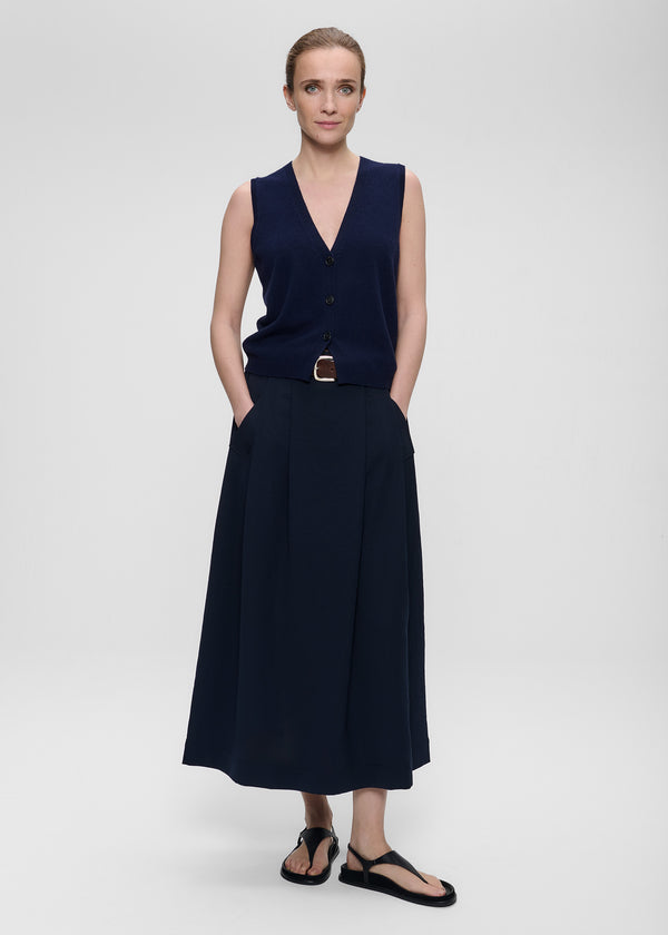 zenggi JAPANESE CRÊPE SHAWN SKIRT MIDNIGHT BLUE