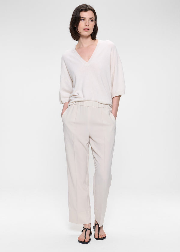 zenggi JAPANESE CRÊPE SYDNEY PANTS CHALK