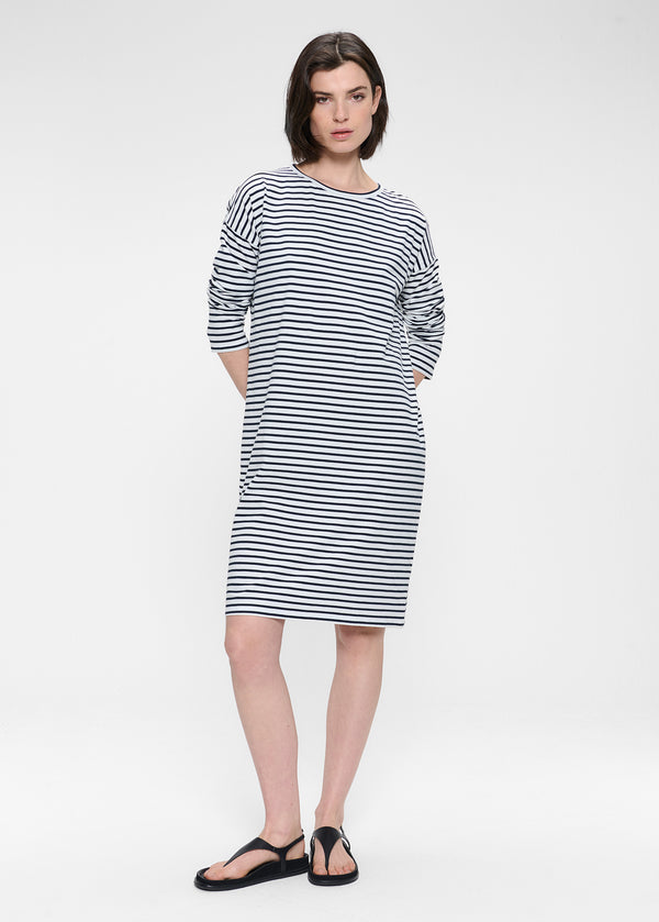 zenggi LONG SLEEVE STRIPED DRESS MIDNIGHT STRIPE