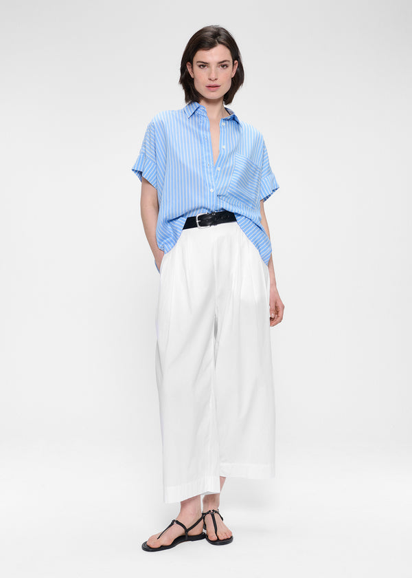 zenggi PAPER COTTON JODY PANTS WHITE