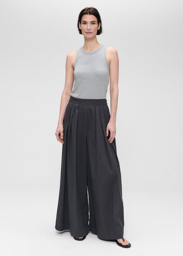 zenggi PAPER COTTON WIDE CULOTTES SLATE