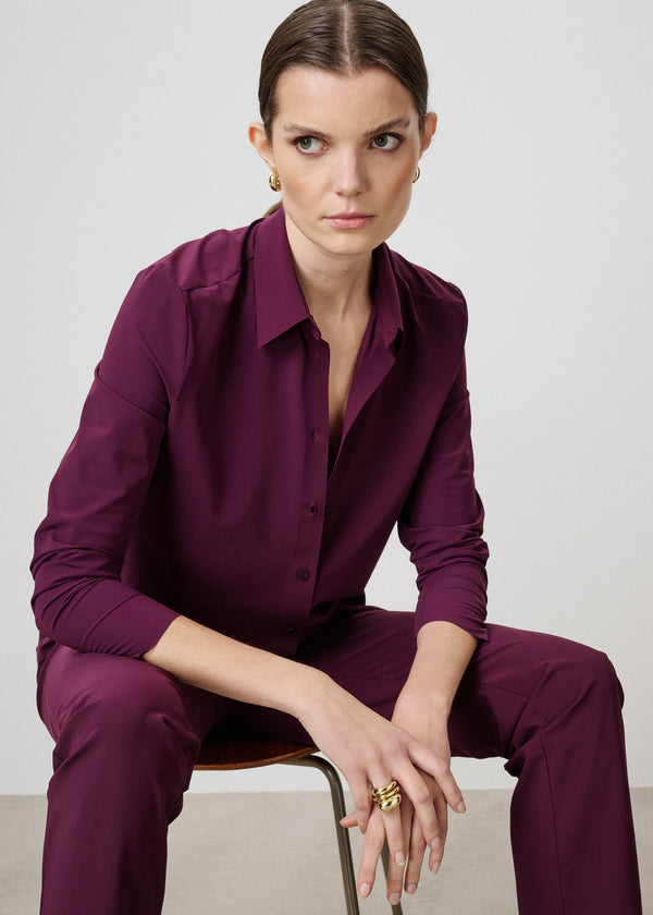 zenggi PERFECT TRVL SHIRT DEEP-PLUM