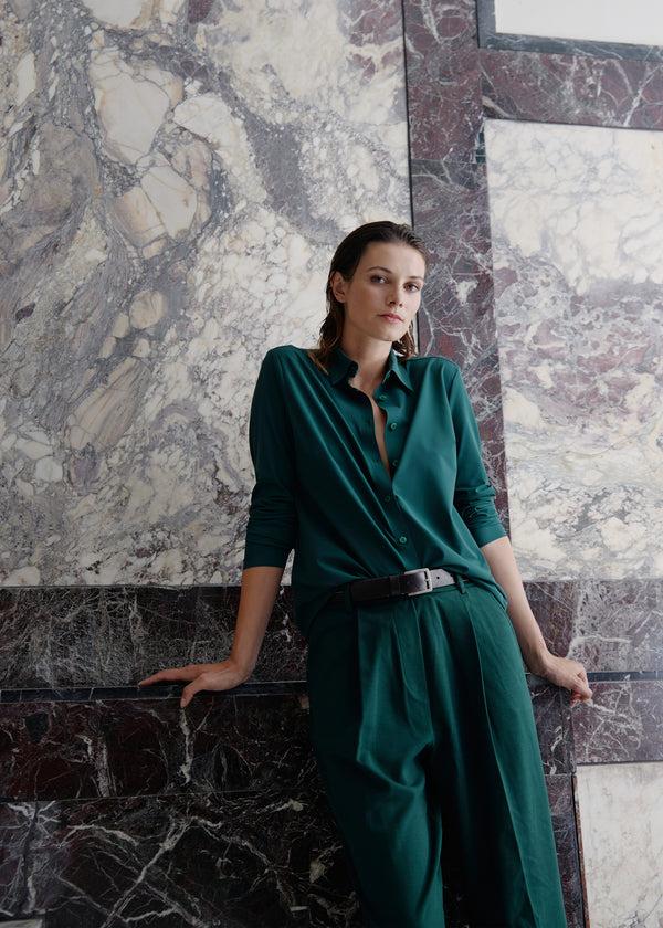 zenggi PERFECT TRVL SHIRT PINE GREEN