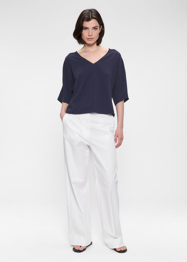 zenggi PERFECT V-NECK TOP | MIDNIGHT BLUE