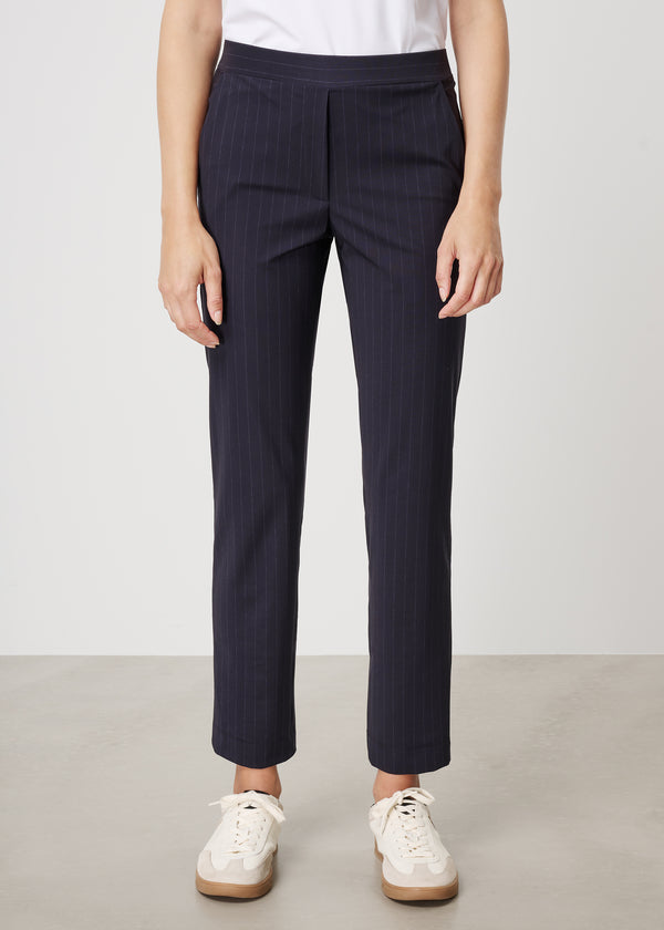 Zenggi PINSTRIPE BASIC PANTS INK BLUE
