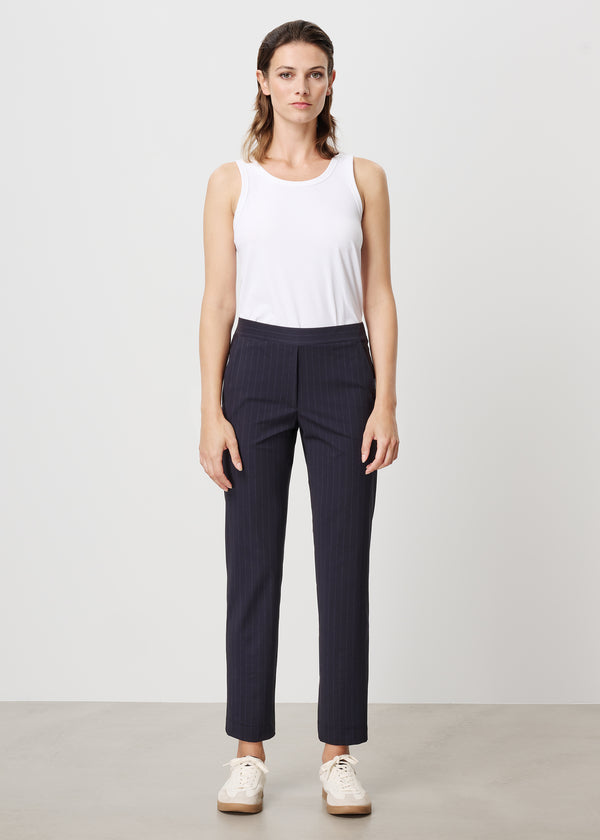 zenggi PINSTRIPE BASIC PANTS INK BLUE