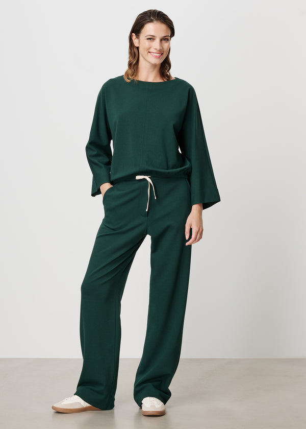 Zenggi PUNTO CASUAL DRAWSTRING PANTS PINE GREEN