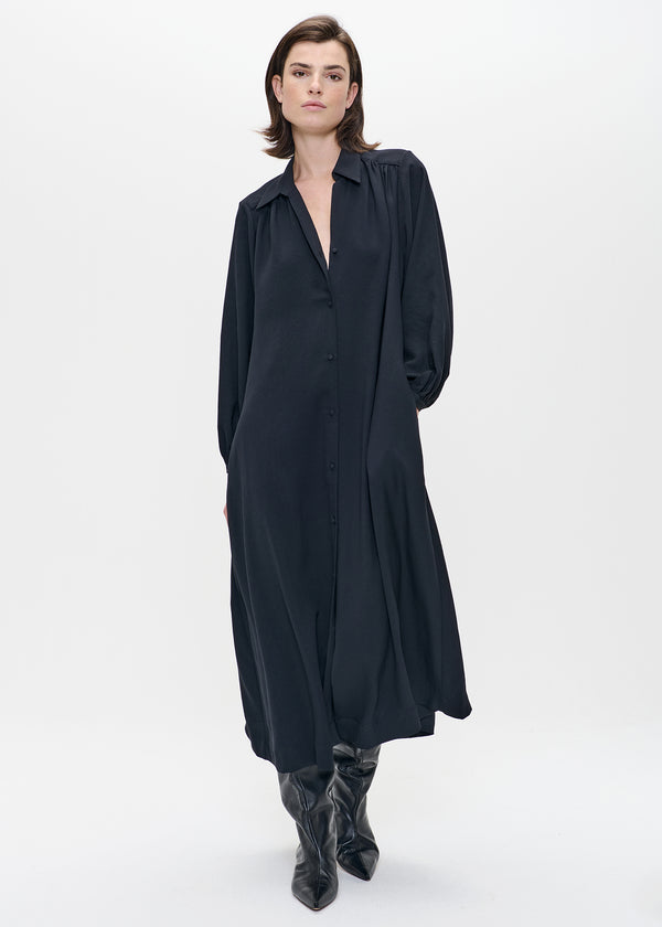 zenggi RELAXED LONG DRESS BLACK