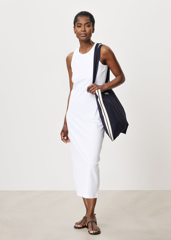 zenggi RIBBED CHERRY DRESS | WHITE