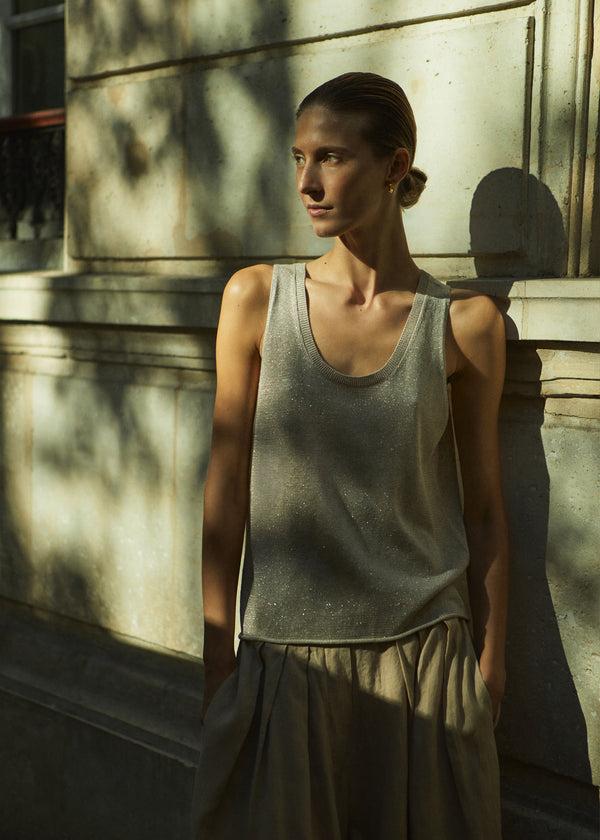 zenggi SLEEVELESS TOP CHALK