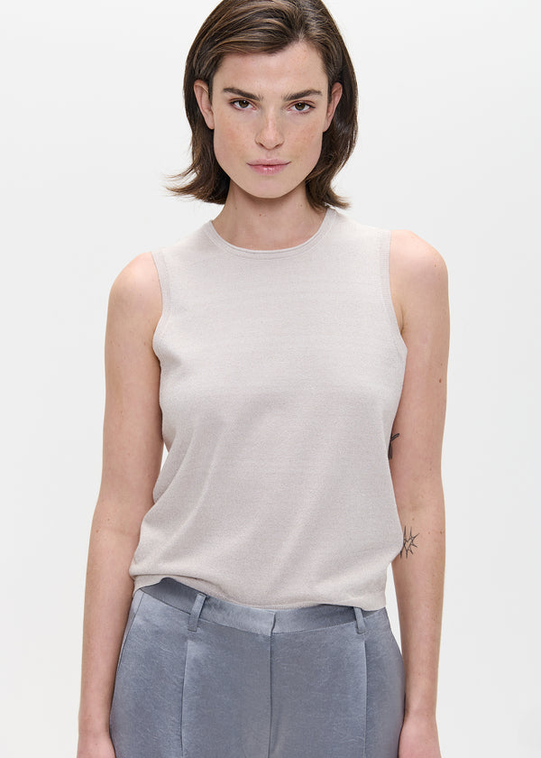 zenggi SOFT SHIMMER SLEEVELESS TOP CHAMPAGNE