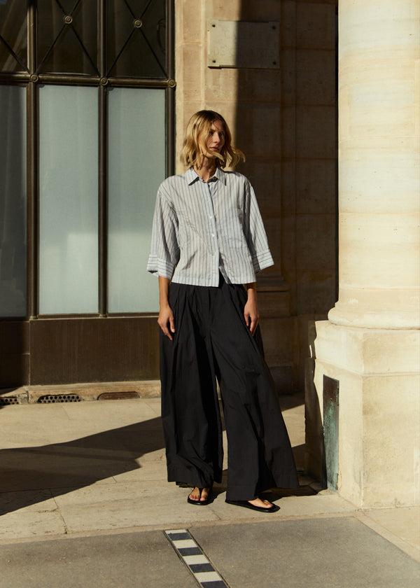 zenggi STRIPE SHIRT MISTY BLUE