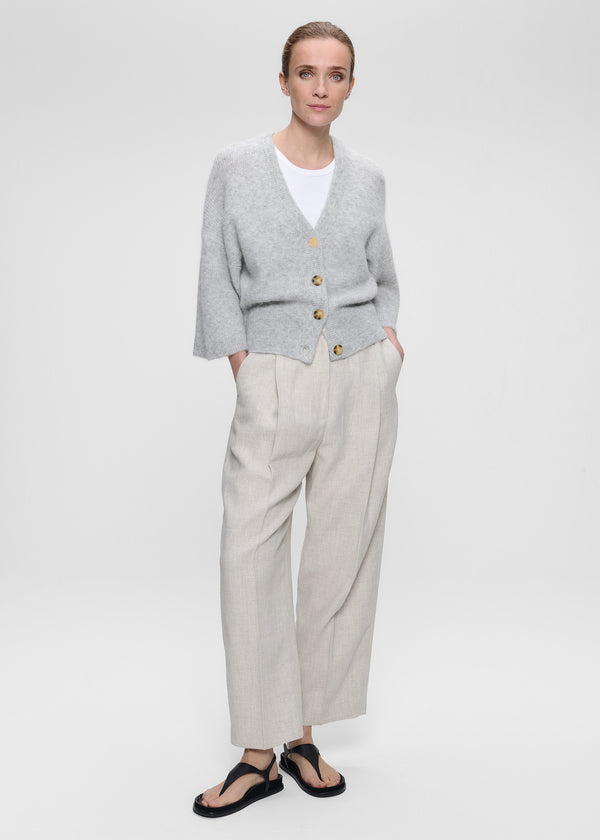 zenggi SURI ALPACA CARDIGAN LIGHT GREY MELANGE