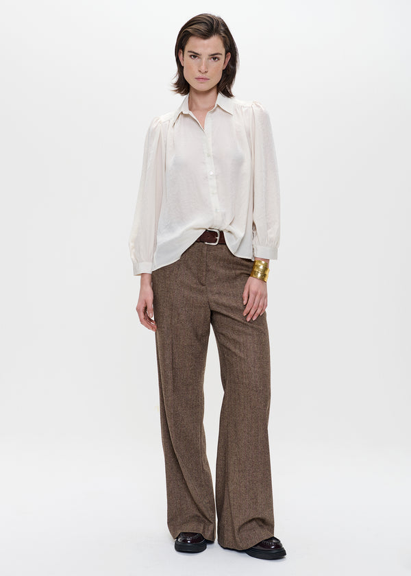 zenggi TECHNOSILK FLOWY BLOUSE | OFF-WHITE