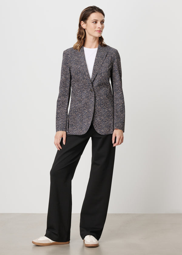 zenggi TWEED PRINT BLAZER INK BLUE