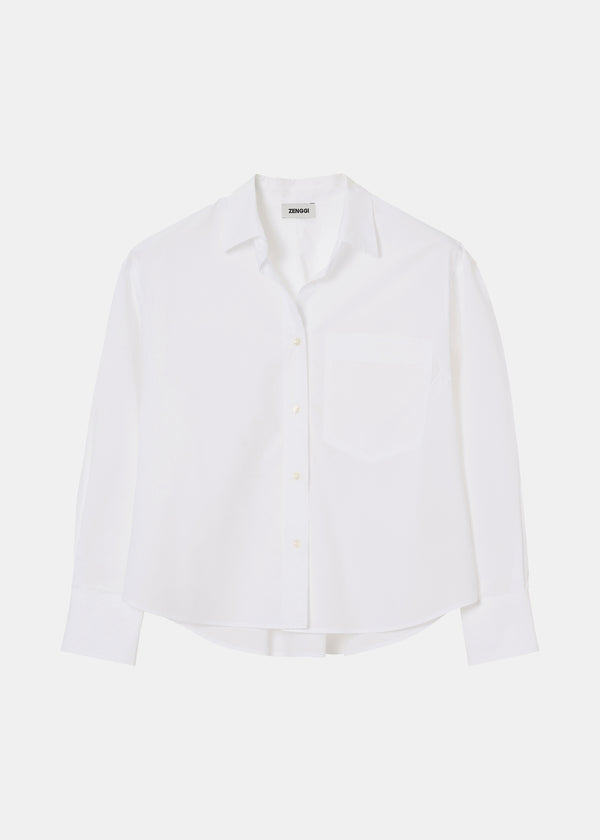zenggi WHITE LONG SLEEVE SHIRT WHITE