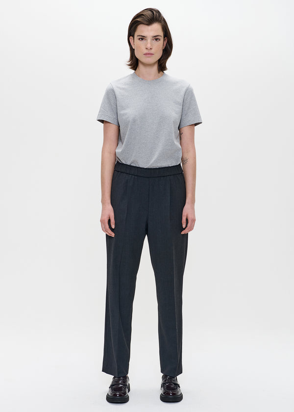 zenggi WOOL MIX RELAXED CHINO OFF BLACK