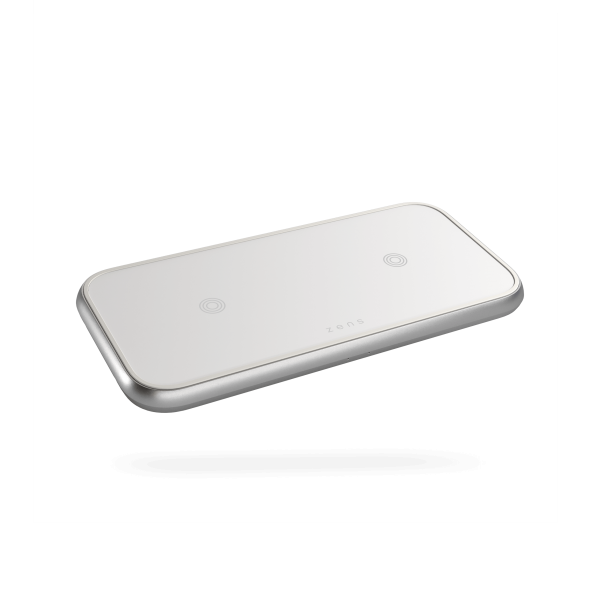 zens Dual Aluminium Draadloze Oplader Wit wit