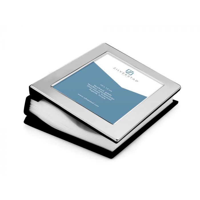 zilverstad Fotoalbum glad ca. 100 foto's verzilverd gelakt